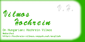 vilmos hochrein business card